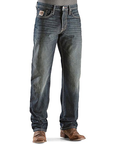Cinch Men's White Label Relaxed Fit Mid Rise Jeans Dark Stonewash2
