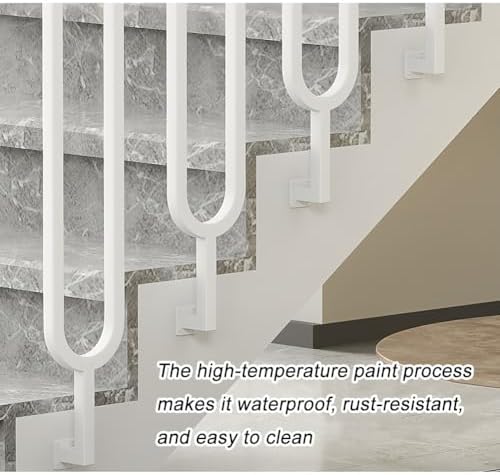 Adjustable Black Wrought Iron Stair Balusters Kit - 100 cm Indoor Spindles for Deck, Balcony & Stairs - Stylish Handrail Solution for Safety & Modern Home Decor