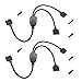 BoHong 2pcs 5 Polig LED Streifen Verteiler Kabel 1 zu 2 RGBW LED Stripe Verbinder 5 Pin LED Strip Splitter 1 to 2 Connector Stecker Eckverbinder RGBW 5050 LED Band Anschluss -30cm, Schwarz