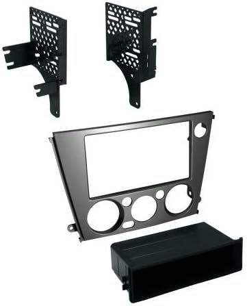 Double or Single Din Installation Car Stereo Dash Kit for Aftermarket Radio Trim in Gray