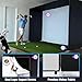 Golf Simulator Enclosure Nets 10 x 8 ft with HD Impact Display Projection Screen and Aluminum Frame, Enclosed Training Golf Hitting Screen for Simulator