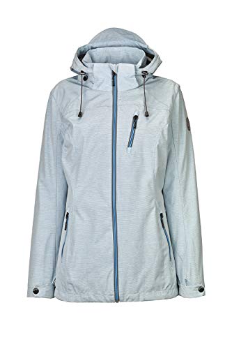 G.I.G.A. DX Damen Solena Stripe Casual Softshelljacke Mit Abzippbarer Kapuze, türkis, 38