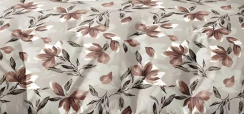 Image of 200 TC Cotton Bedsheet Set with 2 Pillow Covers | King Size Soft Breathable Wrinkle Free - Floral Printed Double Bedsheets | Bed Size 78x78x10 Inches | Pillow Covers Fit Up to 10 Inch