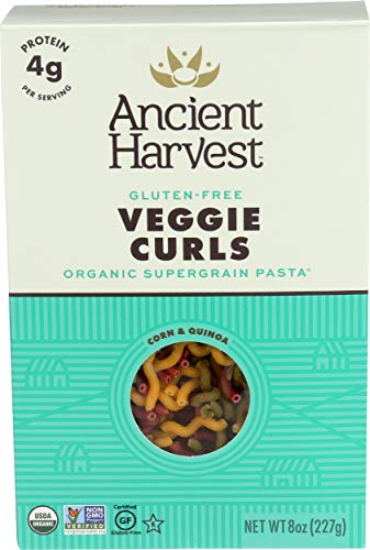 Ancient Harvest, Pasta, Quinoa Vegie Curls, Wheat Free, 8 oz