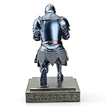 Medieval Armored Warrior Knight Pen Holder Desk Organizers and Accessories Resin Pencil Holder Paperweight as Gift with a Cool Letter Opener for Desk (Blue) - Image 5