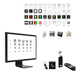 Optical Elite Digital Visual Acuity Eye Chart, Comprehensive Testing, Randomize/Mirror, Works with Any TV/Monitor, No PC Needed, Plug & Play, Auto Calibration, RF Fluorescent Remote, HD up to 4K