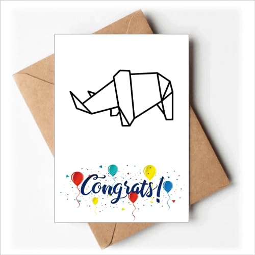 Cartes de mariage Origa Rhinoceros en papier épais avec enveloppes