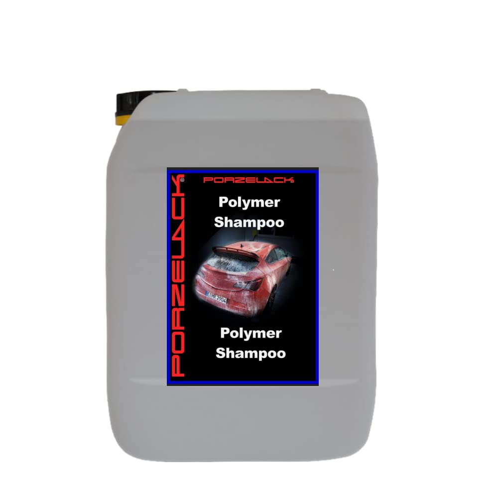 POLYMER SHAMPOO/Autoshampoo/Fahrzeugshampoo/Fahrzeugreiniger Waschen und Wachsen in einem, PORZELACK (5 Liter)