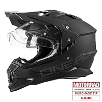 O'NEAL | Motorradhelm | Enduro Motorrad | Ventilationsöffnungen für maximalen Luftstrom & Kühlung, ABS-Schale | Sierra Helmet Flat V.23 | Erwachsene | Schwarz | Größe S – Ansicht 2