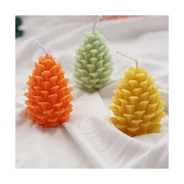 SBKDPT Kerzenform, 3D Weihnachten Pine Cone Silikonform, DIY Seifenform für Kerzenherstellung Sojawachs Bienenwachs… – Bild 5