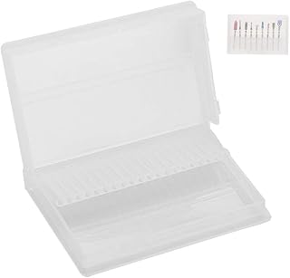 Estojo para brocas de unhas, suporte para caixa de broca de unhas com 20 compartimentos, suporte para exibição de ferramentas de manicure, organizador de ferramentas de manicure, suporte para exibição de brocas de unhas para uso doméstico e salão de unhas