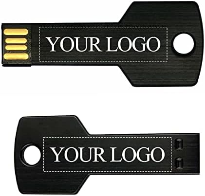 FEWINA 4GB Flash Drive Custom Logo Key Shaped Metal Thumb Drives Personalized USB Memory Stick Jump Drive for Data Storage for Office Supplies 100 Pack Mixed Color