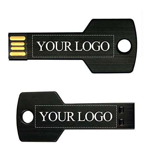 Fewina 4Gb Flash Drive Custom Logo Key Shaped Metal Thumb Drives Personalized Usb Memory Stick Jump Drive For Data Storage For Office Supplies 100 Pack Mixed Color #TOP28
