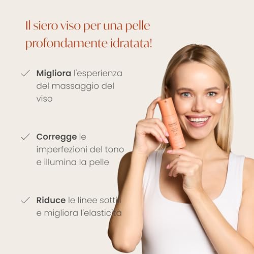 PLANTIFIQUE Siero Viso Antirughe e Antimacchie, Olio da Massaggio Siero Vitamina C per Gua Sha, Siero Contorno Occhi con Peptidi e Collagene, Cosmetica Coreana Acido Ialuronico Viso Niacinamide Siero - 2