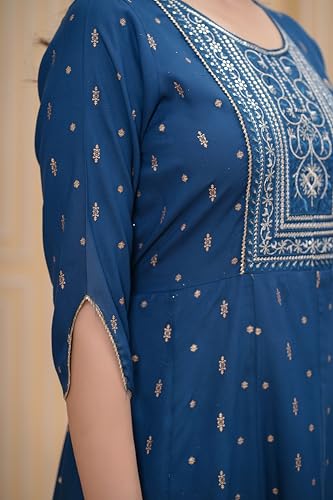 Image of MANHAREE | Women's Rayon Kurta with Pant & Dupatta Set