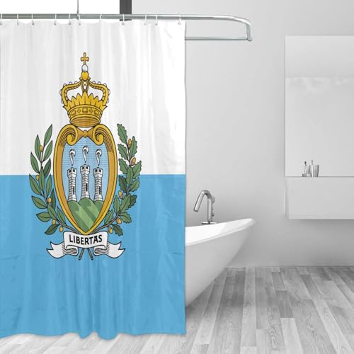 Rideau de douche polyester 183x183 cm et accessoires de salle de bain