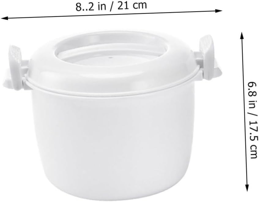 2pcs Microwave Rice Maker Rice Containers Insulated Lunch Box Microwave Cooker for Office