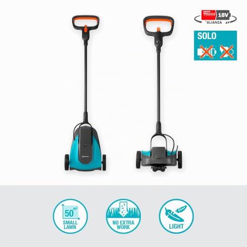 Miniatura 8 de Gardena Cortacésped A Batería Handymower 22 18v P4a Sin Batería: Cortacésped Manual, Para Céspedes Hasta 50 M , Altura De Corte Ajustable, Función De Mulching 14620-55