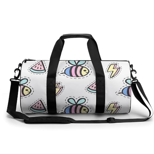 Sac de sport gym sac de voyage abeille pastèque duffel bag 45cm