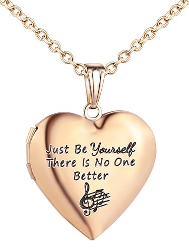 Image of Love Heart Locket Necklace That Holds Pictures Stitch-Shape Necklace Stuff Gifts Ohana Photo Lockets Necklace