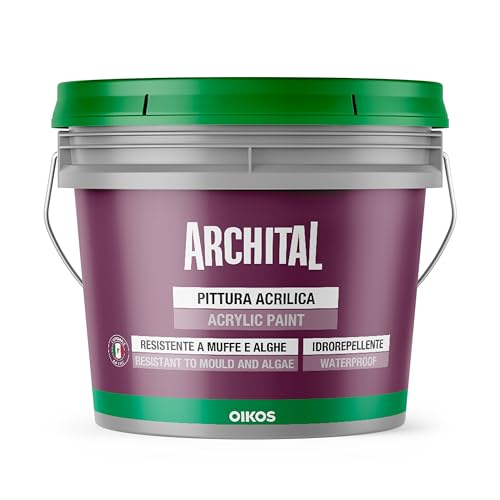 OIKOS ARCHITAL Pittura acrilica per pareti esterne ultraresistente,antialga/vegetativa e idrorepellente (LT. 4)