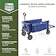 TIMBER RIDGE Heckklappe Faltbarer Klappwagen, Push-Pull-Strandwagen Faltbar, Seitentaschen, Camping, Garten, Einkaufen, 102kg Tragkraft, Blau