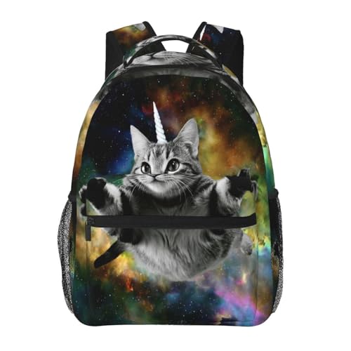 Cute Cat Backpack for Men Women,Casual Travel Hiking Camping Backpacks Lightweight Bookbag