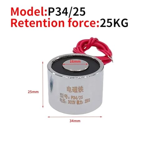 Mini électro-aimant solénoïde P34/25 avec aimant électrique de levage 24V