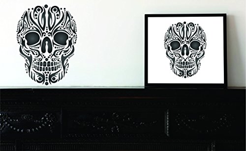Pochoir tatouage tête de mort maori pour personnaliser vos meubles et murs - 4