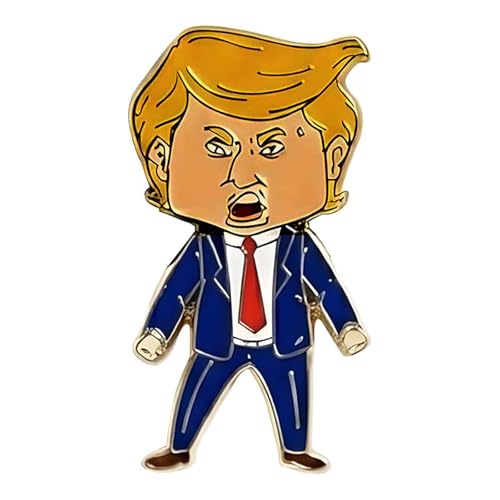 Happy Trump Lapel Pin - Premium Enamel Pin Badge Collectible Political Gift Novelty Accessory for Jacket Hat Backpack Display
