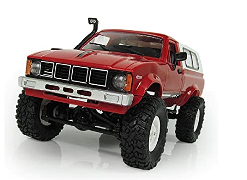 Fmtstore Wpl C24 1/16 2.4Ghz 4Wd Rc Car Crawler W/Headlight Remote Control Crawler Off-Road Pick-Up Truck Rtr Toy Boy, Girl And Adult (Red) #TOP1