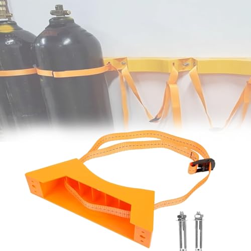 1 2 3 4 Cylinder Capacity Wall Mount Bracket, Oxygen/Propane/Hydrogen/Nitrogen Tank Fixed Holder for Factories Workshop, Large Capacity Air Bottle Storage Rack(1 pcs)