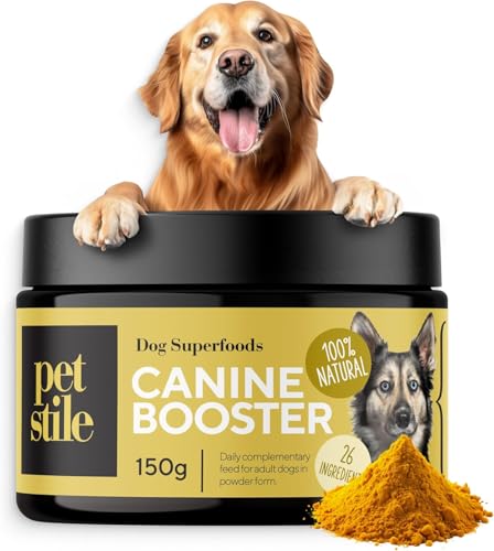 Petstile Canine Booster – Integratore per Cani Adulti con Cozza Verde, Curcuma e Probiotici per Articolazioni, Digestione, Pelle, Pelo e Sistema Immunitario (1x 150 g)