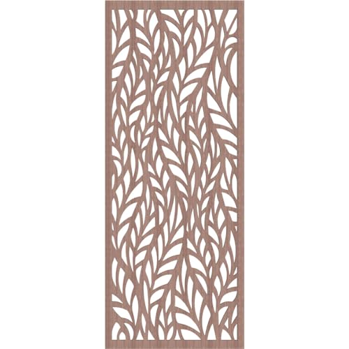 Image of 19 3 /8 inchW x 49 3 /8 inchH x 3 /8 inchT Ortonville Decorative Fretwork Wood Wall Panels, Walnut