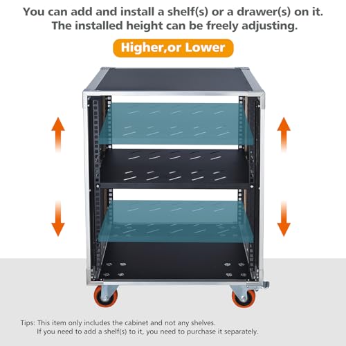 image for WikrOck AV Gear Rack 8U Home Audio & Video Stage Stereo Equipment Stor