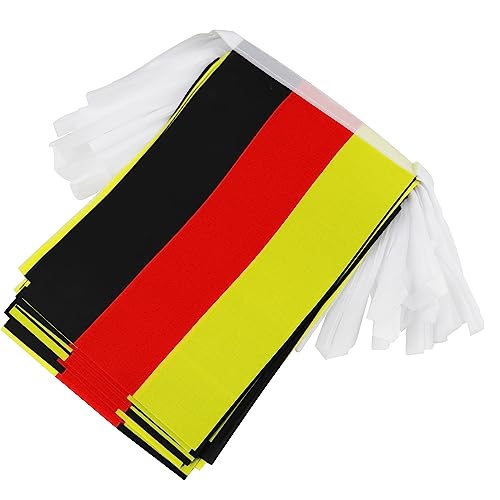 Image of Germany String Flag Pennant Banner - 38 Flags, 42 Feet Small Mini German Flags Bunting Banner for Country Decoration, School, Party, Sports Events