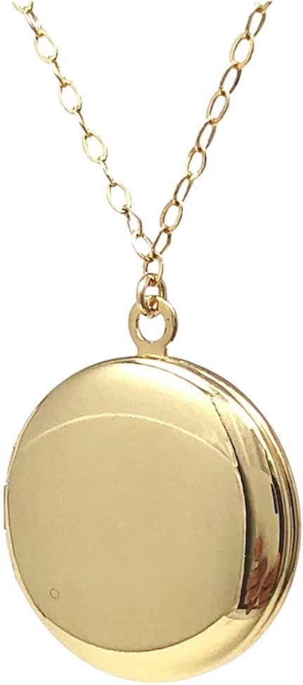 Round Gold Fill Locket Necklace also in Sterling Silver