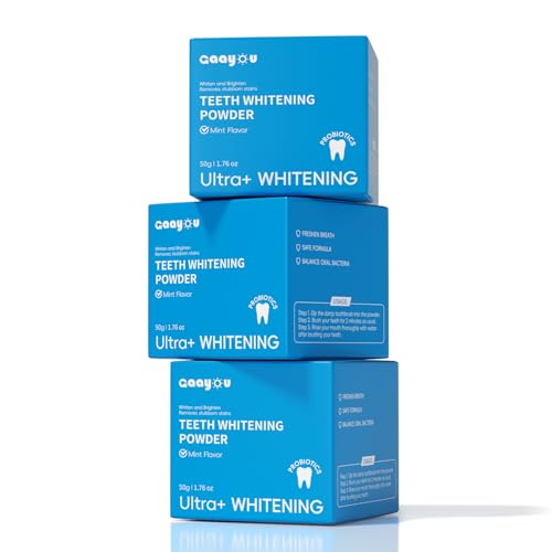 Image of Tooth Whitening Powder Remineralizing Teeth Whitening Powder Instant Tooth Powder Mint Flavor Teeth Whitener Toothpaste Powder for Tooth Stain Removal 50g /1.76oz
