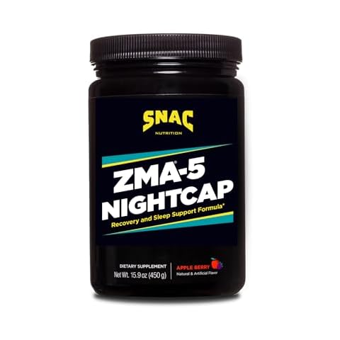 ZMA®-5 Nightcap Rapid Recovery Sleep Supplement Drink Mix with 5-HTP - Zinc & Magnesium Support a Healthy Immune System, 450 Grams Cover