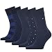 Produktbild Tommy Hilfiger Mens Stripe and Dot Men's Tin Gift Box Classic Sock, Navy, 43/46