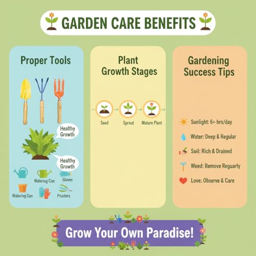 Image of RedBuild Garden Hand Tools Set of 3 - Heavy Duty Trowel, Cultivator & Fork with Ergonomic Wooden Handles for Home Terrace Kitchen Gardening