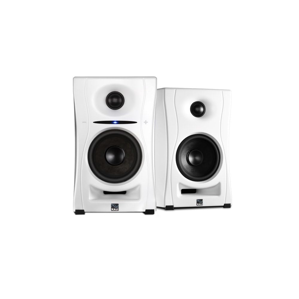 Kali Audio LP-UNF Nahfeldmonitor (160 Watt, hochwertiges Soundsystem, Studiomonitor, Boundary EQ, Hi-Fi Konnektivität mit Bluetooth/USB-C, TRS, RCA, 6,2 kg, 25,4 x 16,4 x 7,4 cm), Weiß