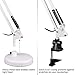 TORCHSTAR Metal Desk Lamp with Clamp, Swing Arm, Architect Adjustable Gooseneck Table Lamp, Clip Desk Lights for Home Office, Work, Study, Reading, E26 Base, Multi-Joint, White