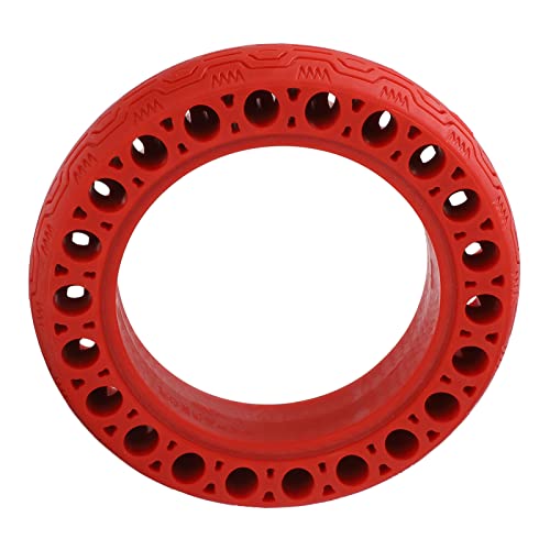 Ubersweet® Electric Scooter Multicolor Tyre, Explosion Proof Rubber Grooves Design Stretchable Electric Scooter Accessory Excellent Grip for G30D Electric Scooter(red) ||