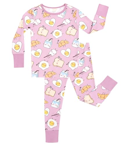 Image of Toddler Boys Girls Clothes Viscose from Bamboo Long Sleeve Top and Pants Clothing Set Soft 2Pcs Kid Outfit