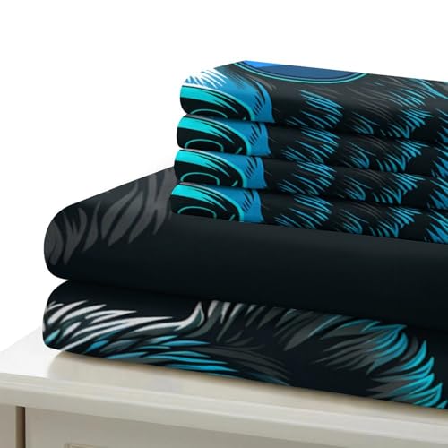 Housse de couette imprimé 3D plage en microfibre hypoallergénique douce