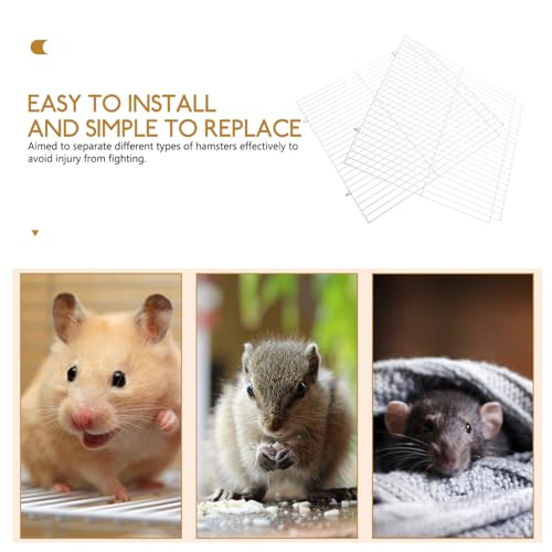 Angoily 2St Käfigteiler für Hamster Hasenzubehör Kaninchenzaun maschendrahtzaun Hamsterkäfig Drahtbrett Käfig-Trenngitter Kleine Tiere Isolationsplatine Kaninchenhaus Hühnerdraht Baby Weiß