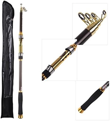 Armyshop SuperStrong Carbon Fiber telescopic Fishing Rod Travel Spinning Pole Sea 2.1m