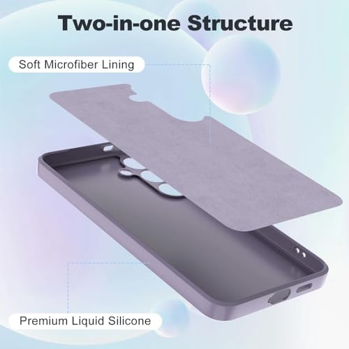 Image of Back Cover for Samsung Galaxy S23 Plus 5G | Full Camera Protection | Premium Liquid Silicon Case | Flexible Bumper Case for Samsung Galaxy S23 Plus 5G (Purple)