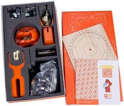 Arduino TinkerKit Braccio [T050000] Fully Operational Robot Arm with Adjustable Configurations, 5V 4A Power Supply Included, High-Precision Servo Motors, Ideal for DIY Projects & Robotics Learning